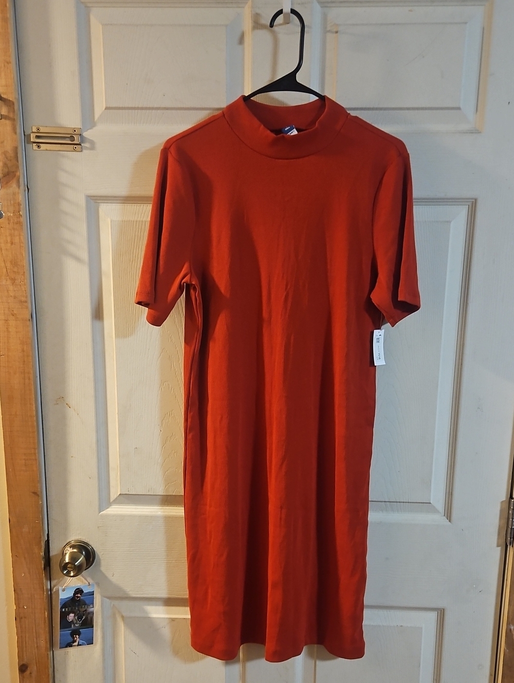 OLD NAVY SNUG MOCK-NECK MINI BODYCON DRESS: RED: NEW WITH TAGS: SIZE L TALL